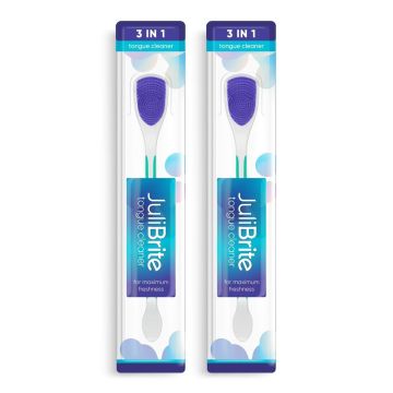 JuliBrite Tungsrengörare 2-pack - (Lila)