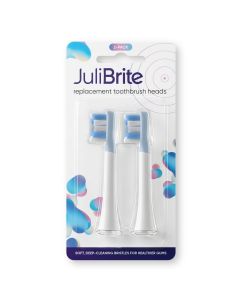JuliBrite® ersättningsborsthuvuden, vita (2 st)